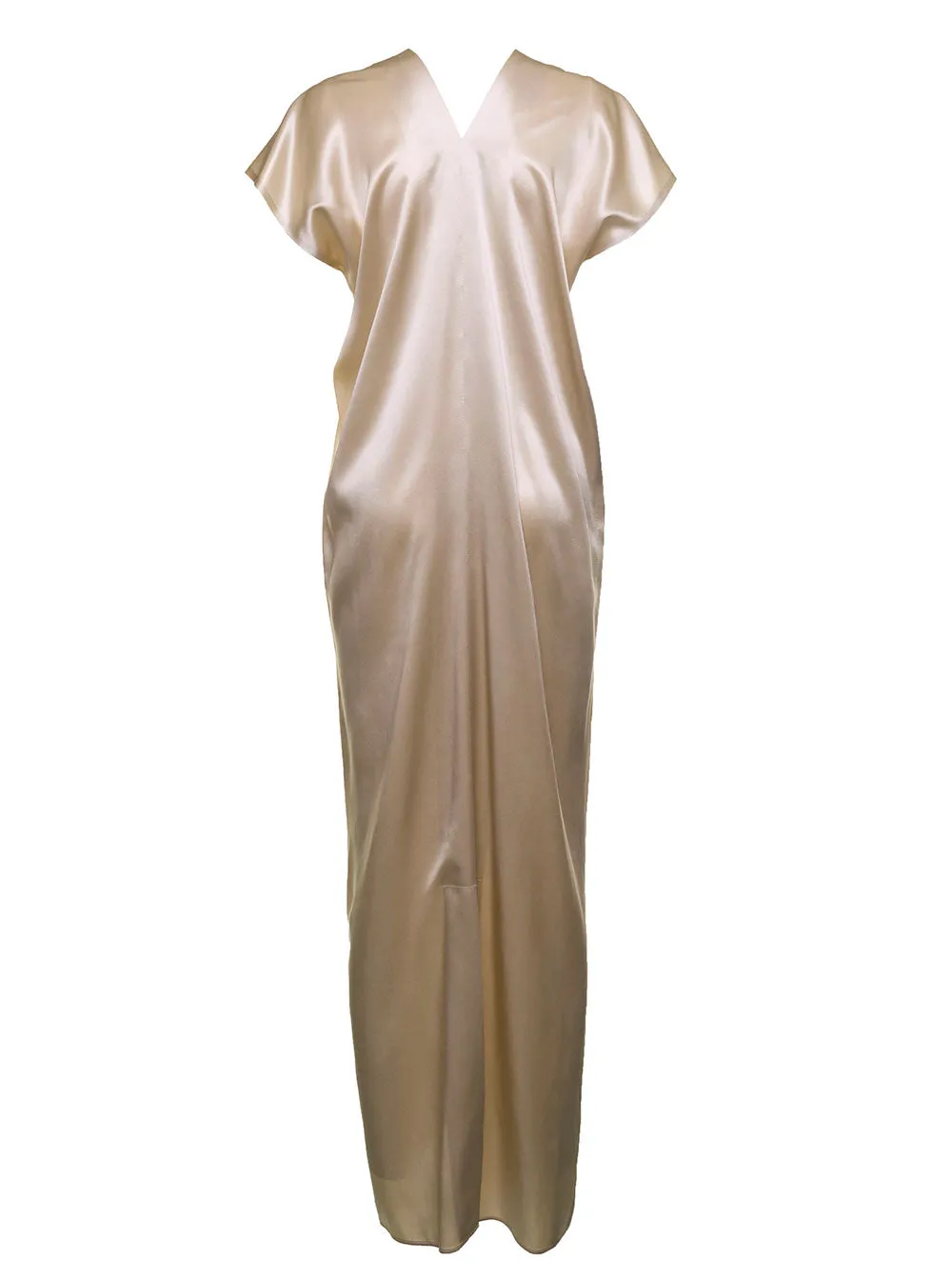 Aspesi V-Neck Short-Sleeved Maxi Dress