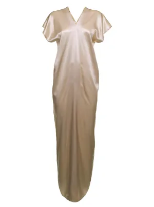 Aspesi V-Neck Short-Sleeved Maxi Dress