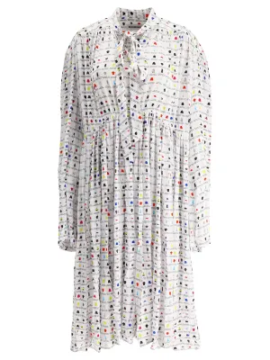 Balenciaga Graphic Printed Oversized Midi Dress