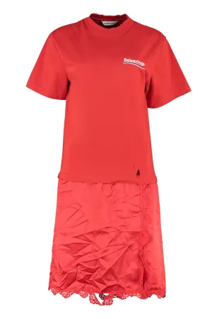 Balenciaga Political Campaign Distressed Slip Dress