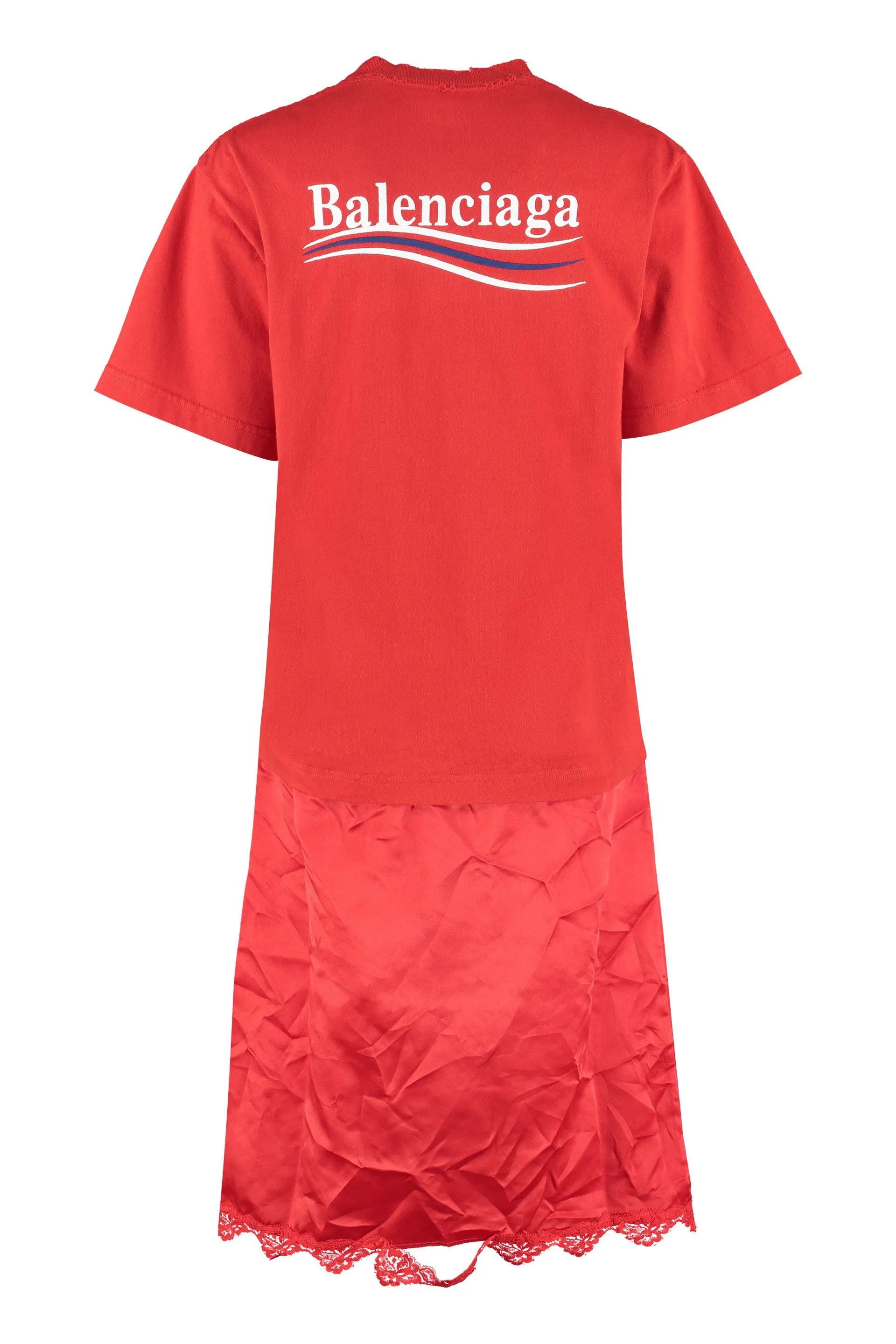 Balenciaga Political Campaign Distressed Slip Dress