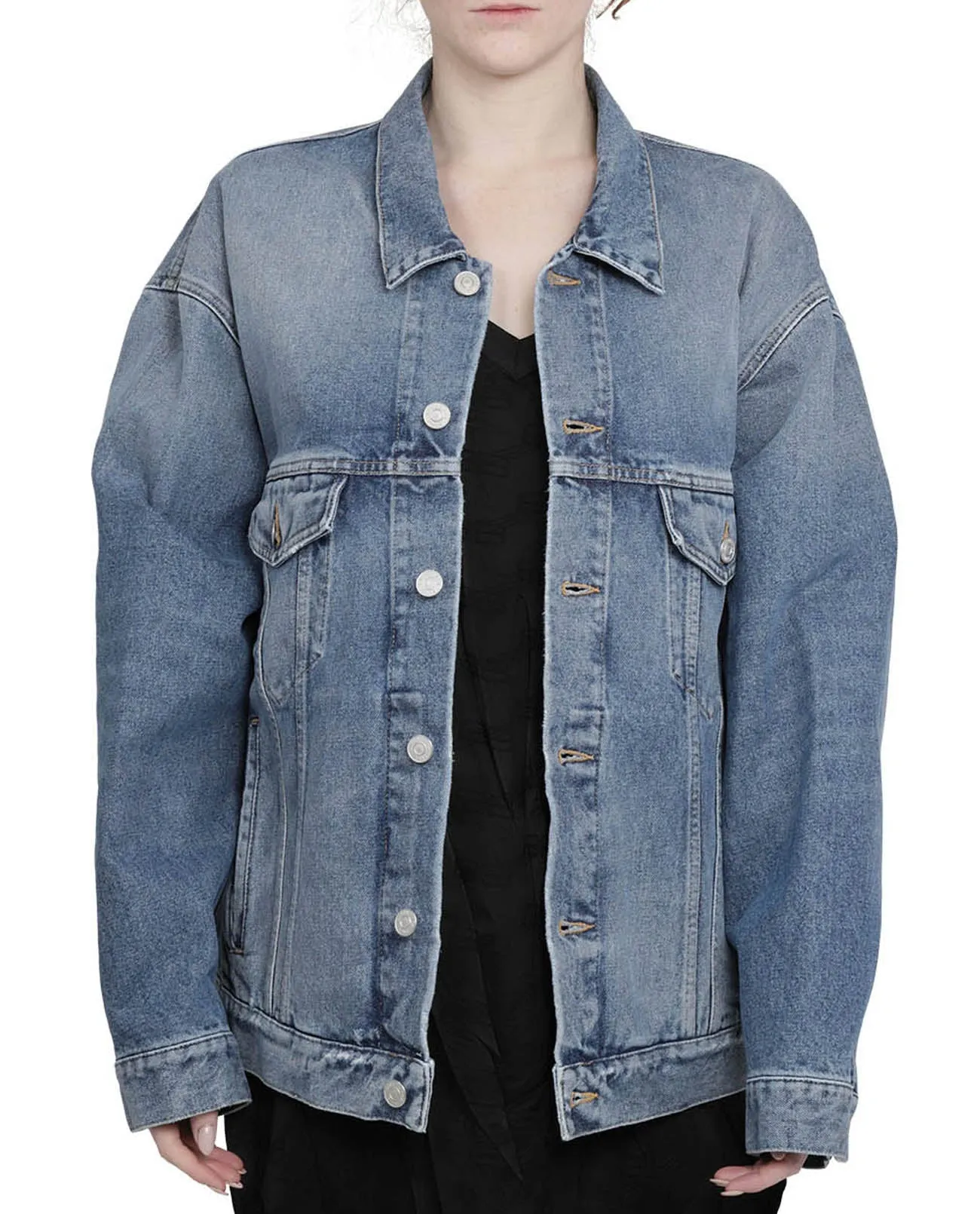 Balenciaga Strass Large Fit Denim Jacket