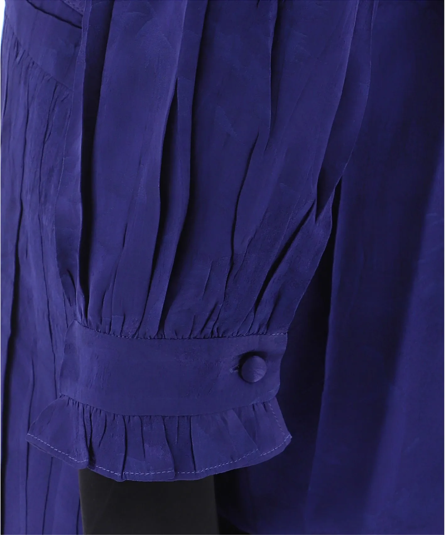 Balenciaga V-Neck Pleated Detail Dress