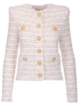 Balmain Button Detailed Tweed Jacket