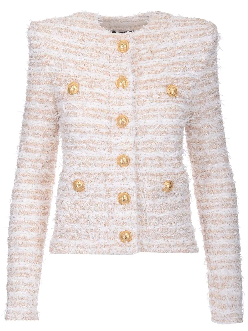 Balmain Button Detailed Tweed Jacket