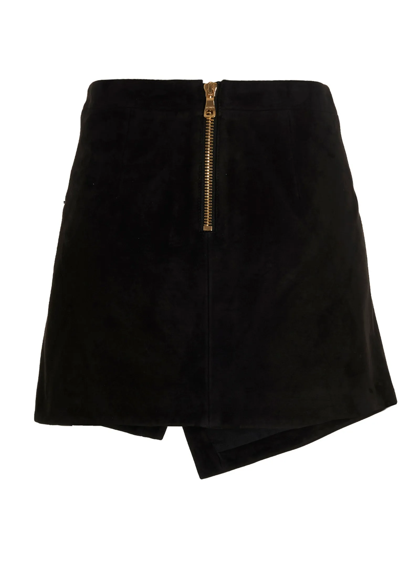 Balmain Button Detailed Wrap Short Skirt