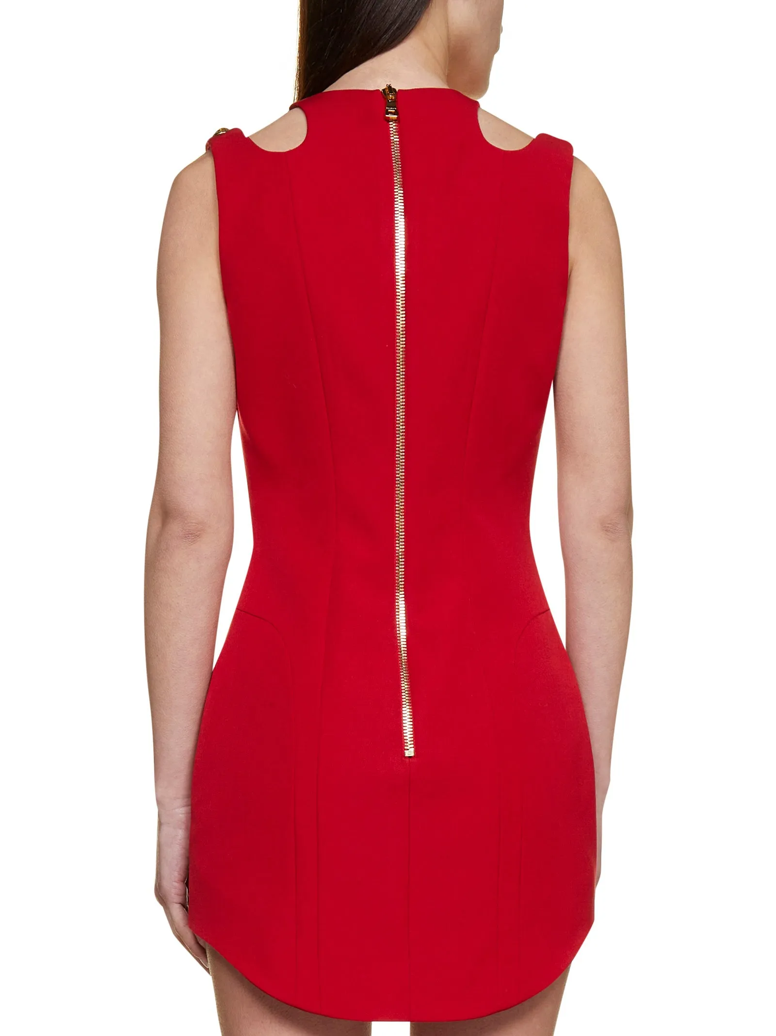 Balmain Cut-Out Detailed Mini Dress