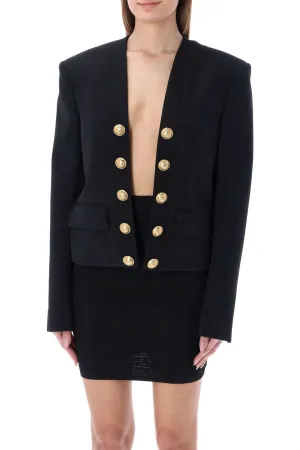 Balmain Decorative Button Long-Sleeved Jacket