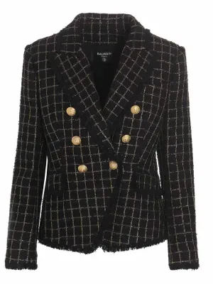 Balmain Double-Breasted Tweed Jacket