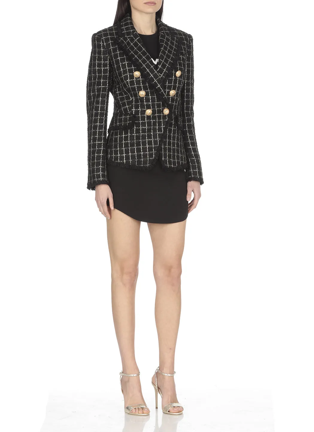 Balmain Double-Breasted Tweed Jacket