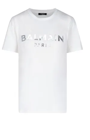 Balmain Logo Printed Crewneck T-Shirt