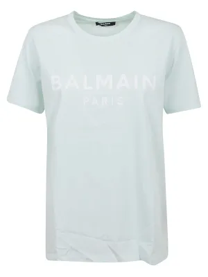 Balmain Logo Printed Crewneck T-Shirt