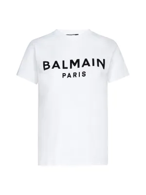 Balmain Logo Printed Crewneck T-Shirt