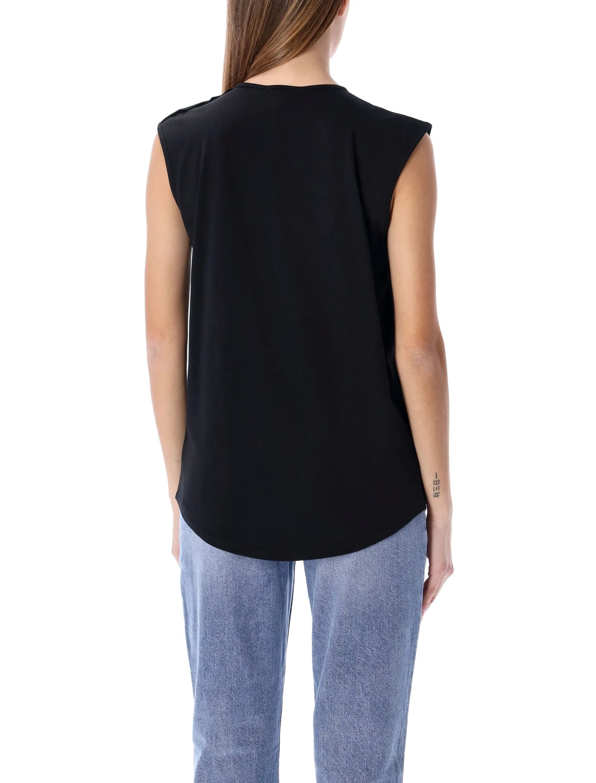 Balmain Logo Printed Crewneck Tank Top