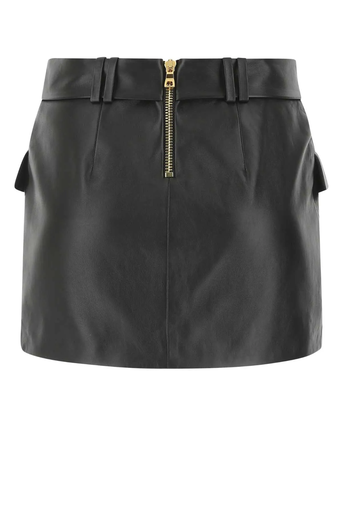 Balmain Monogram Logo Plaque Mini Skirt