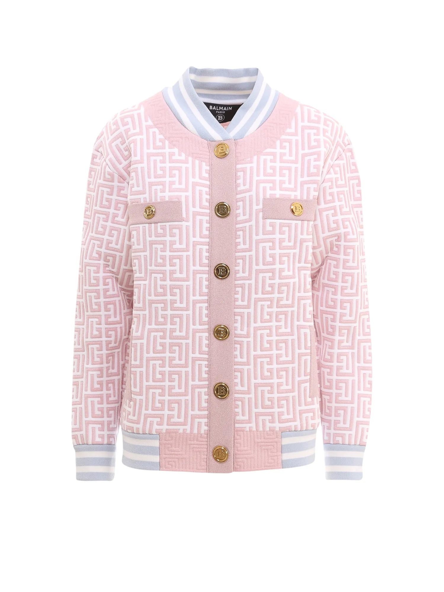 Balmain Monogram Pattern Bomber Jacket
