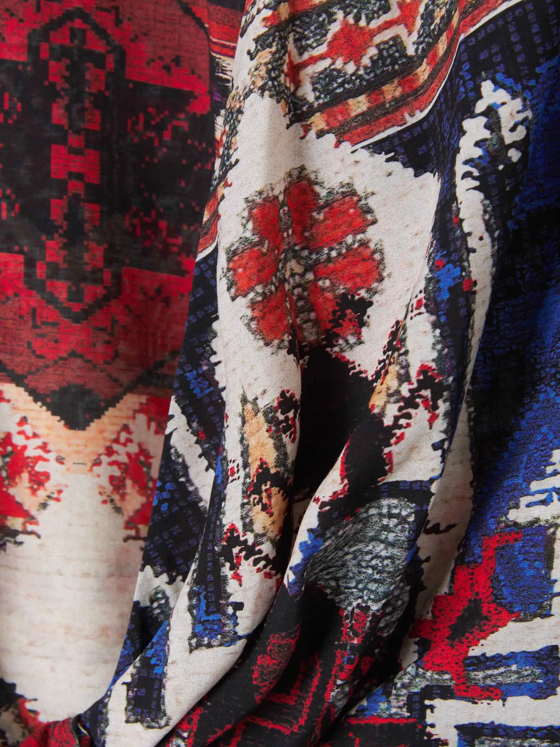Balmain Patterned Tie Fastened Top