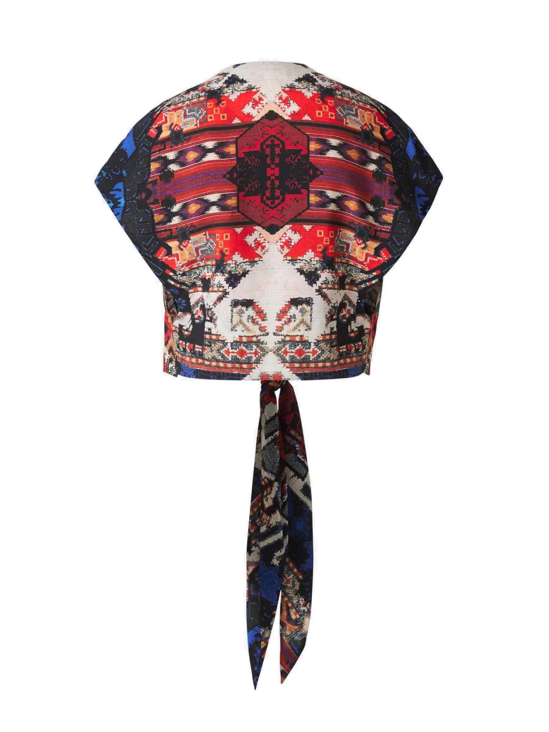 Balmain Patterned Tie Fastened Top