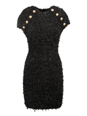 Balmain Sequin-Embellished Crewneck Mini Dress