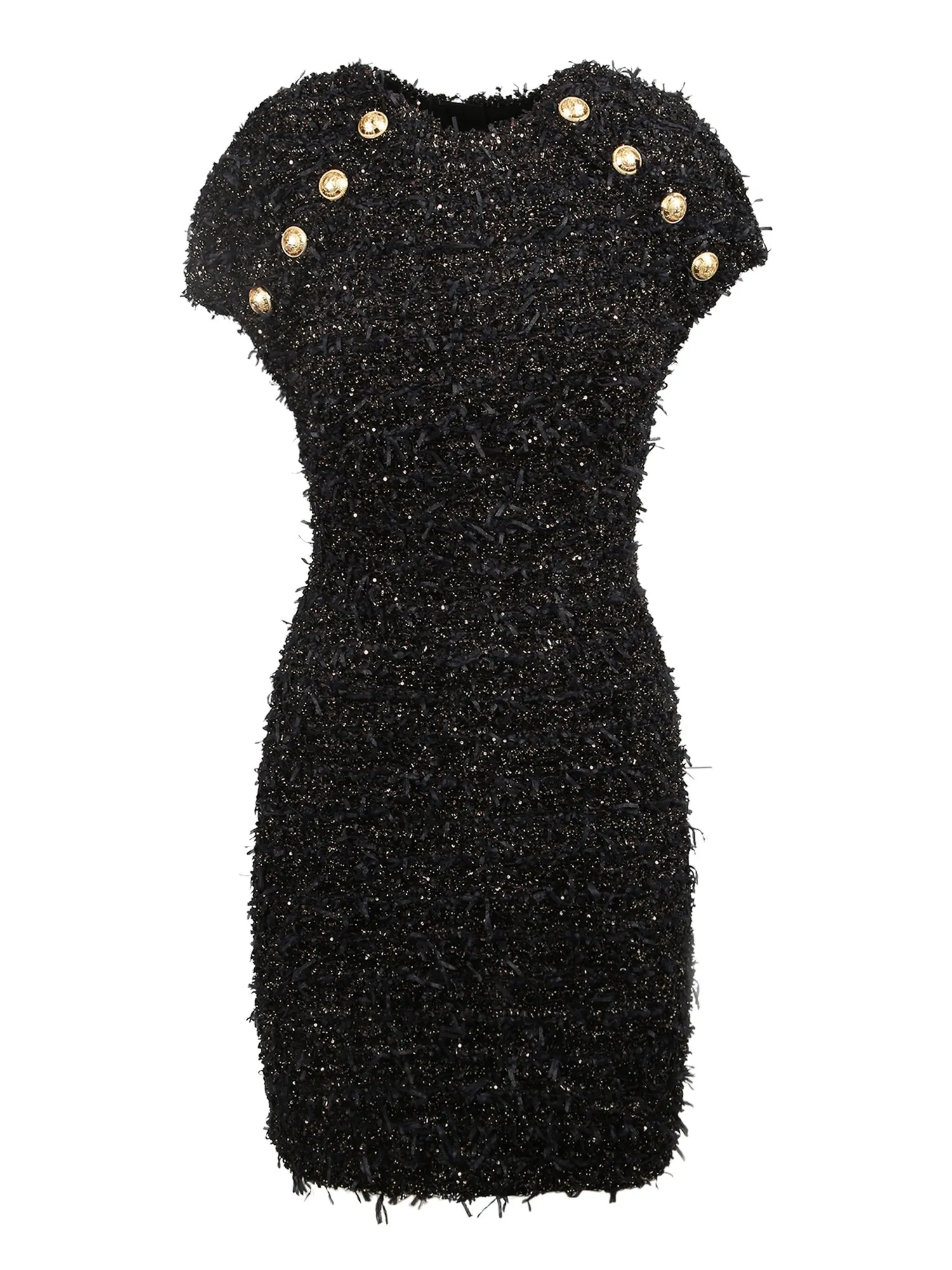 Balmain Sequin-Embellished Crewneck Mini Dress