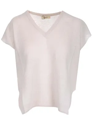 Barena V-Neck Cap Sleeved Top
