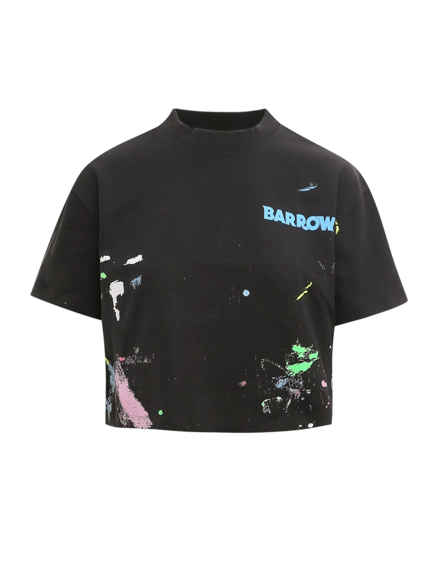 Barrow Logo Printed Crewneck Cropped T-Shirt