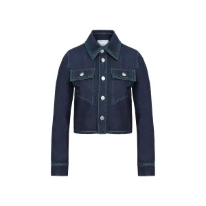 Bottega Veneta Buttoned Long Sleeved Denim Jacket