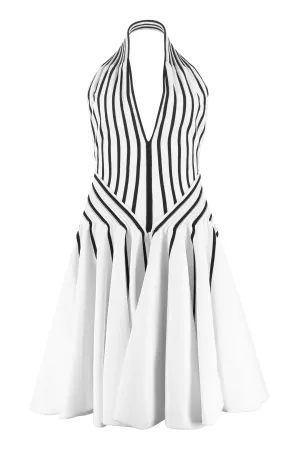 Bottega Veneta Halterneck Pleated Jersey Dress