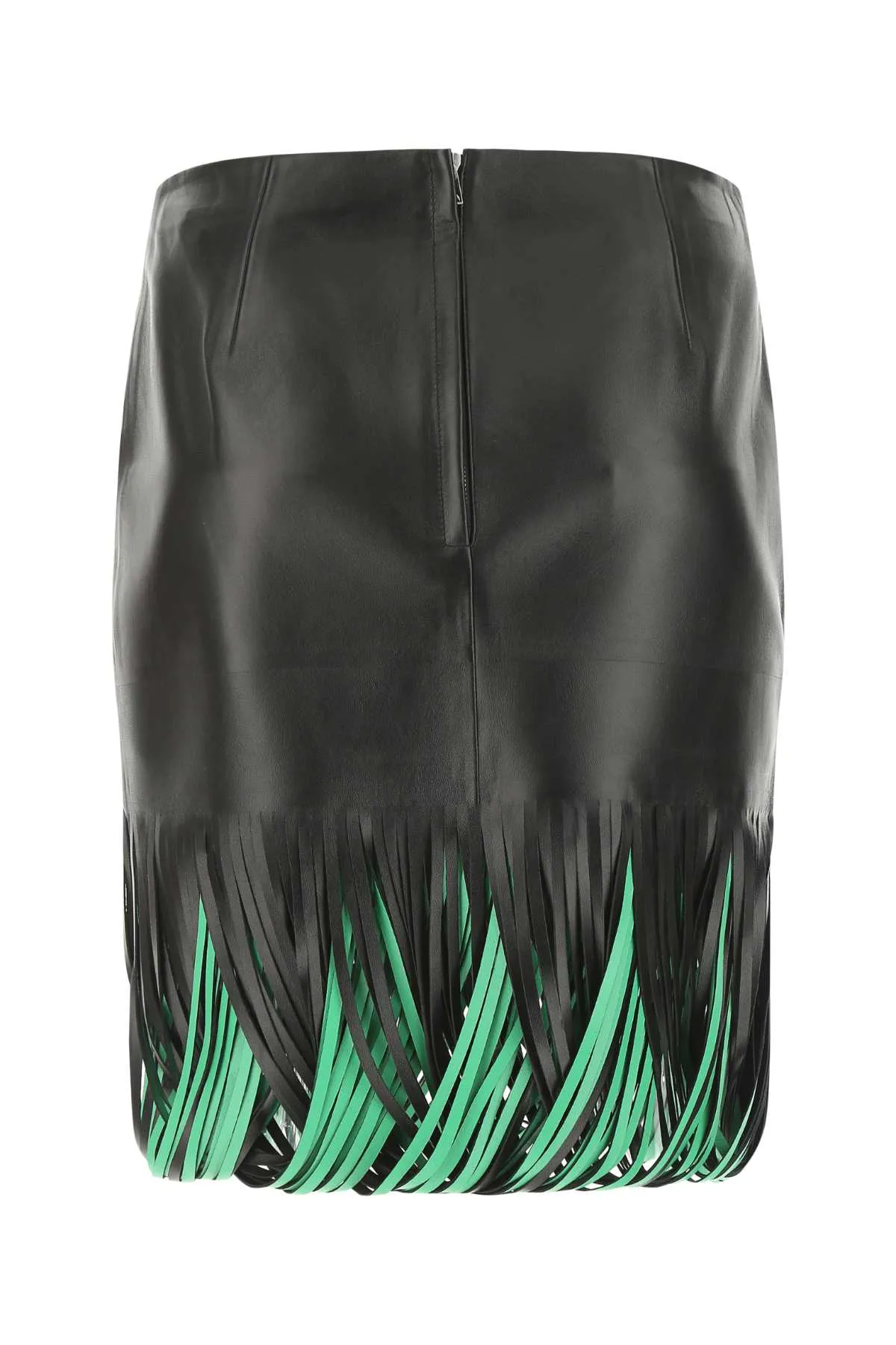 Bottega Veneta Tow-Toned Leather Pencil Skirt