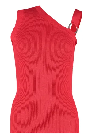 Boutique Moschino One Shoulder Ring Detailed Top