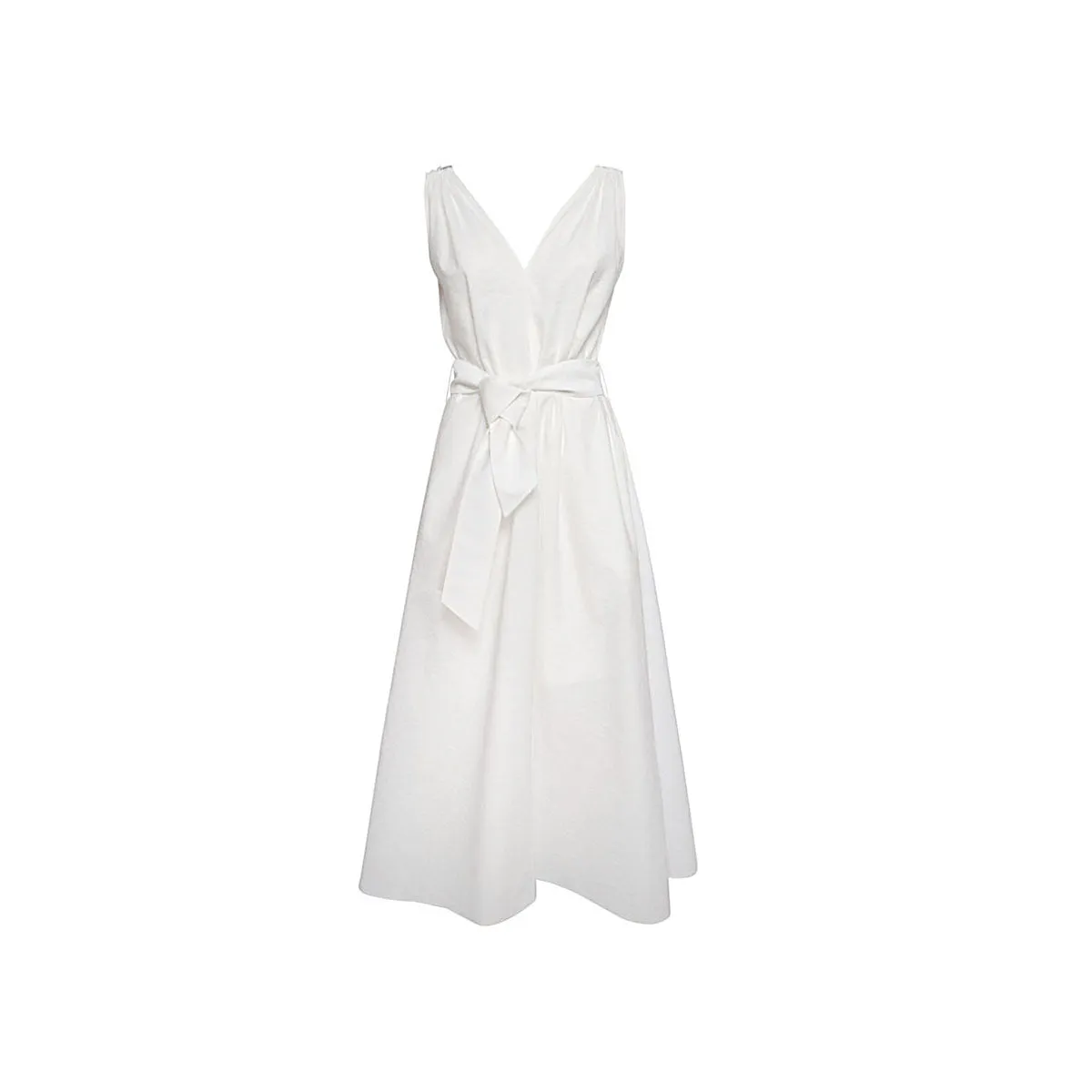 Brunello Cucinelli Belted Sleeveless Maxi Dress