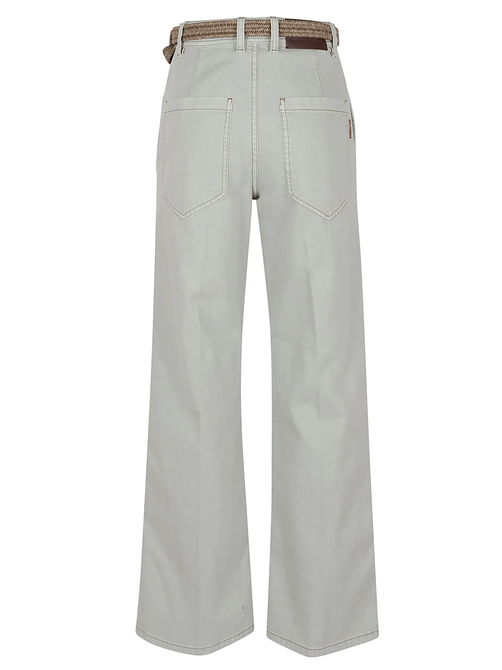 Brunello Cucinelli Belted Straight Leg Trousers