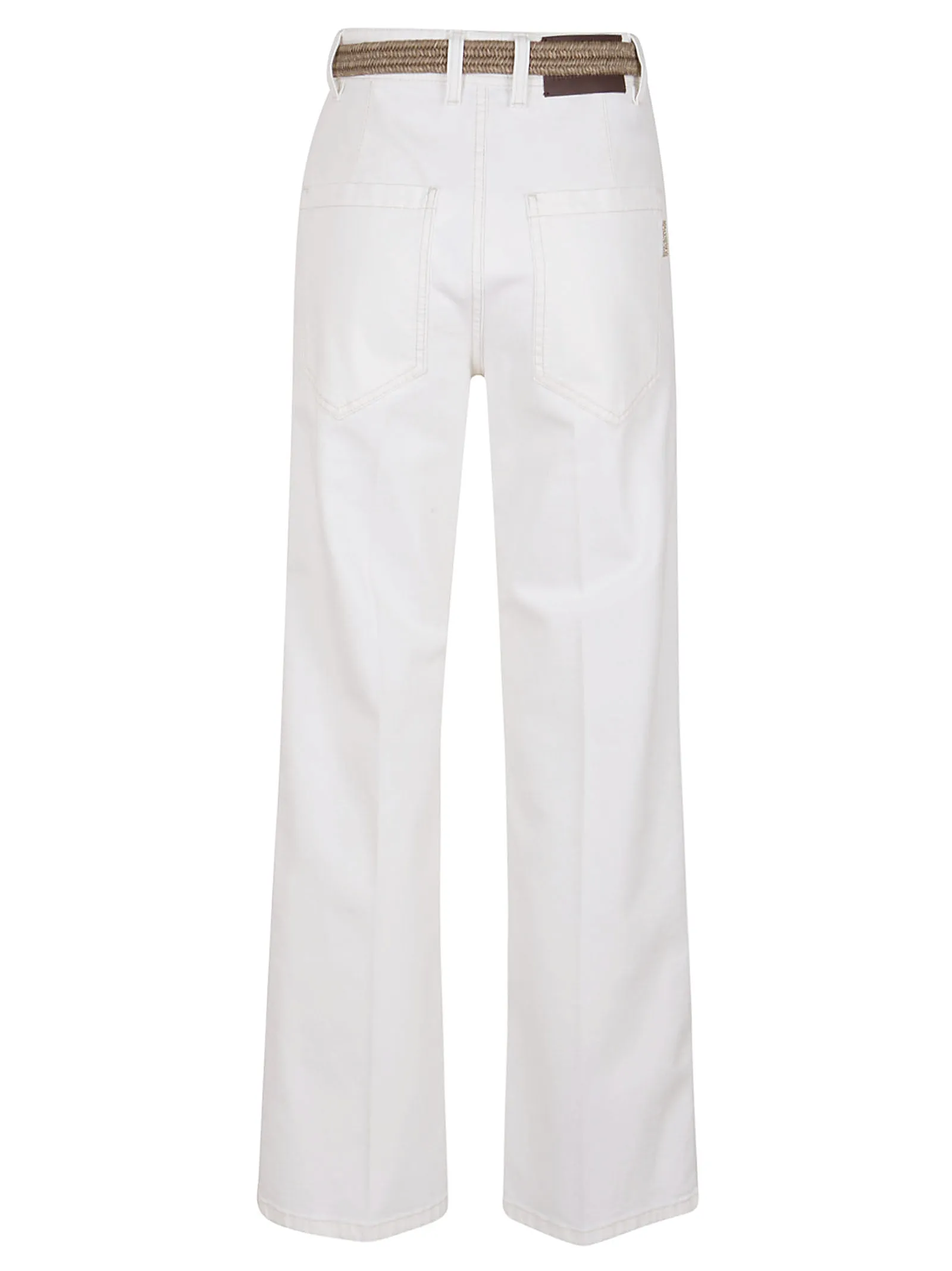 Brunello Cucinelli Belted Straight Leg Trousers