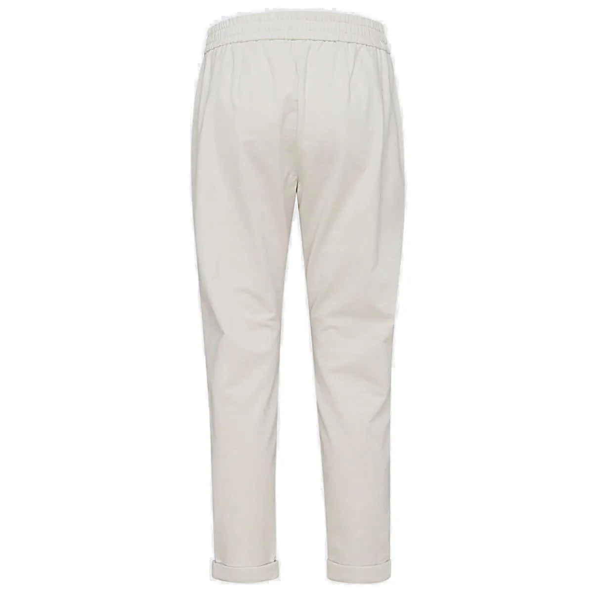 Brunello Cucinelli Drawstring Straight Leg Cropped Trousers