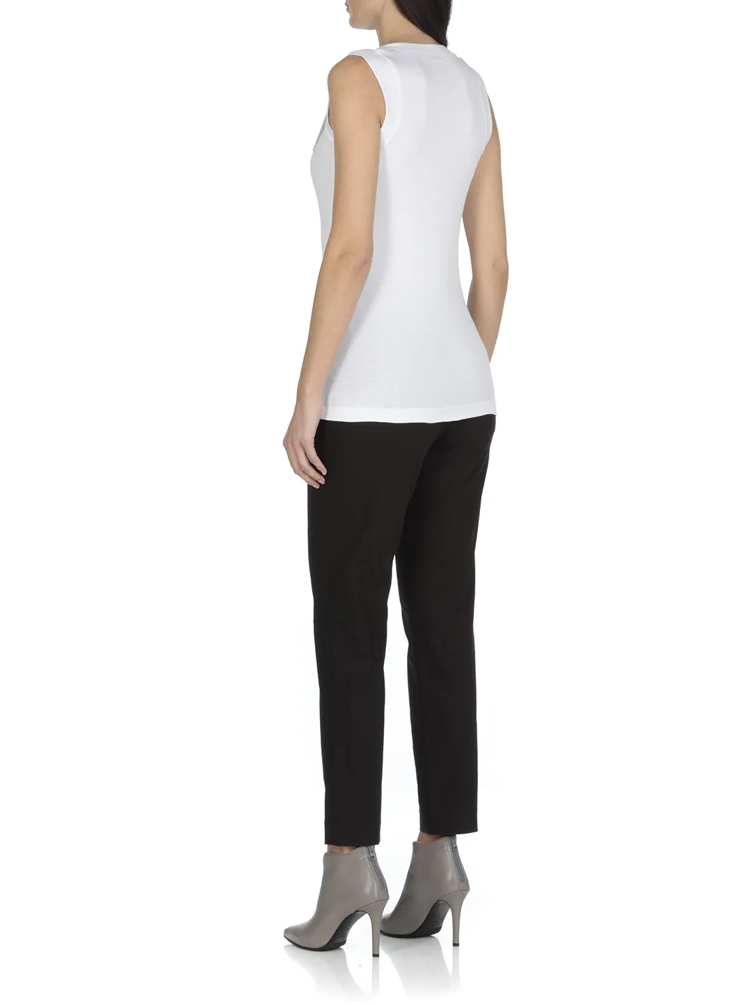 Brunello Cucinelli Ribbed Hem V-Neck Top