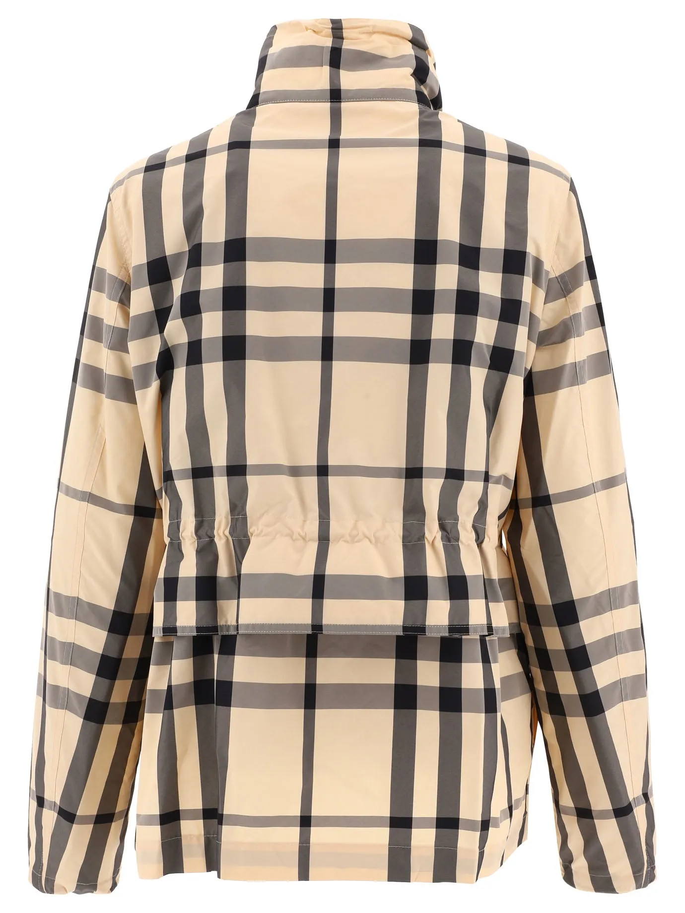 Burberry Check Print Hooded Jacket