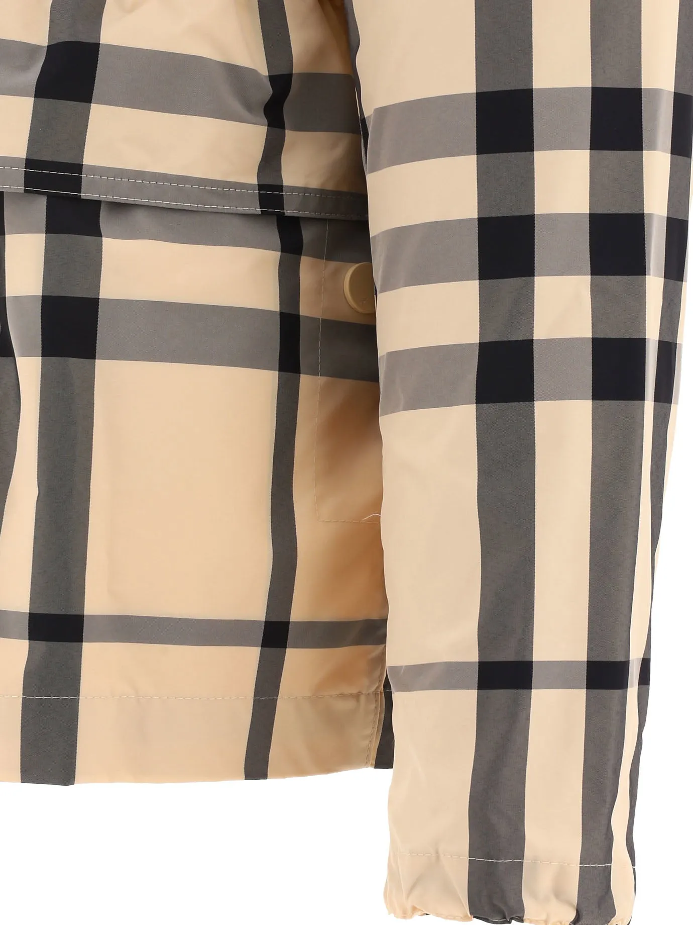 Burberry Check Print Hooded Jacket