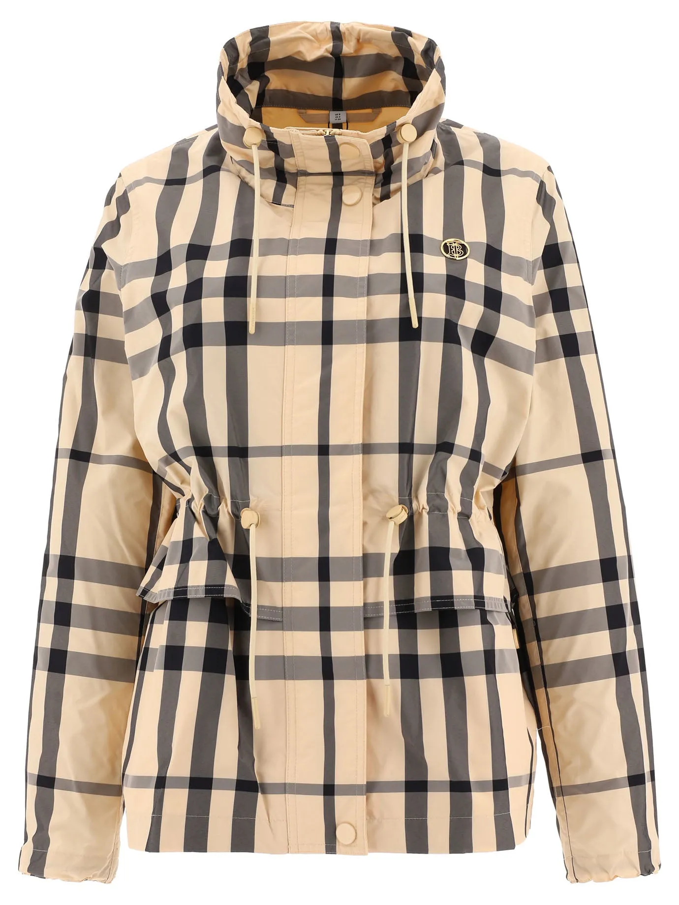 Burberry Check Print Hooded Jacket