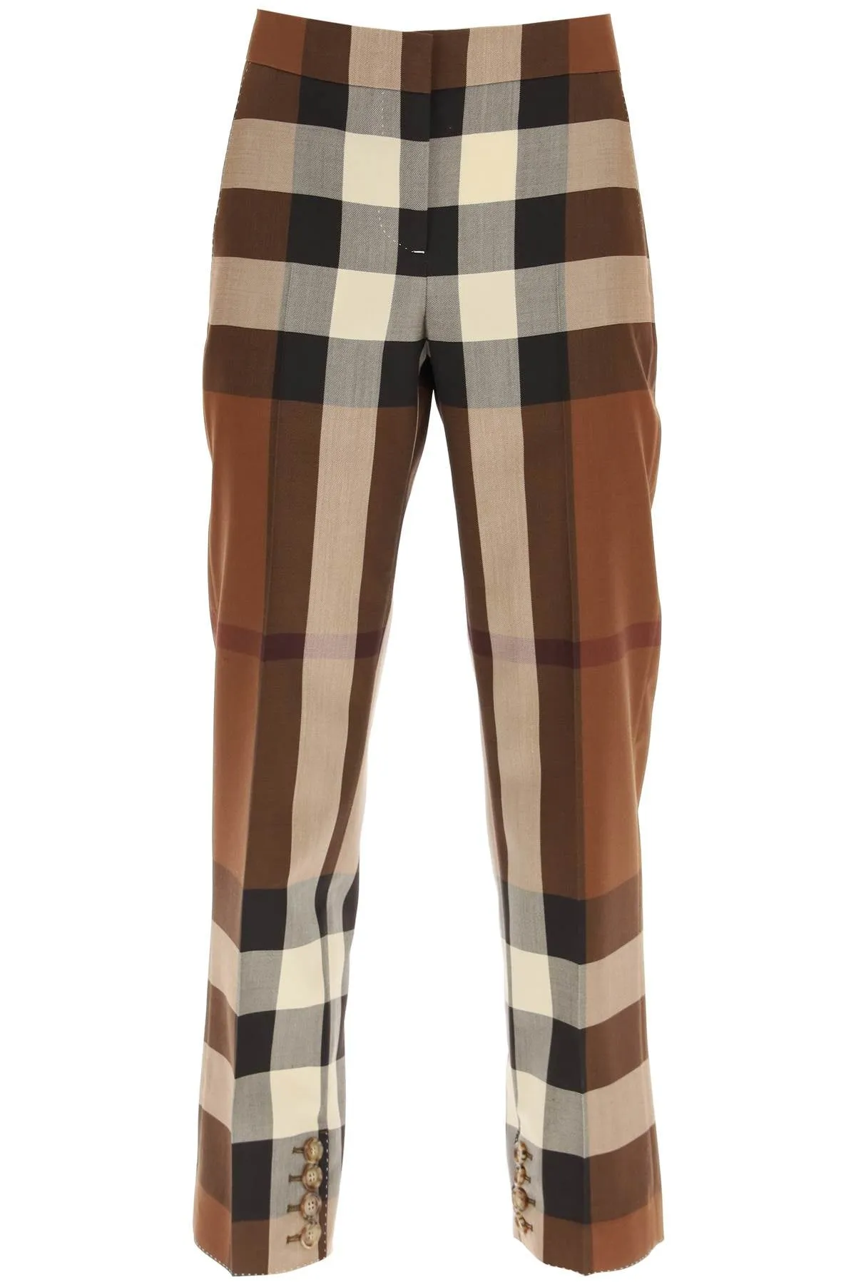 Burberry Check Printed Cropped Trousers