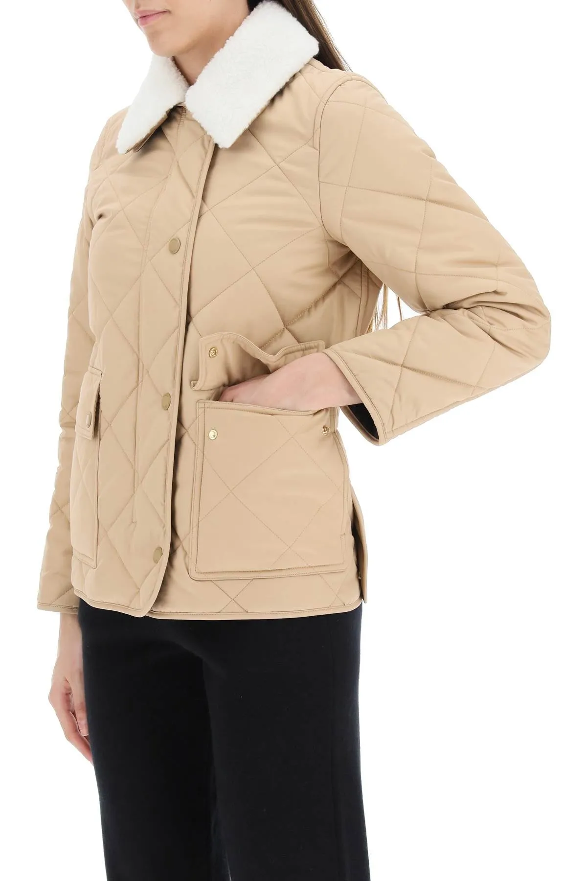 Burberry Diamond Quilted Gabardine Jacket