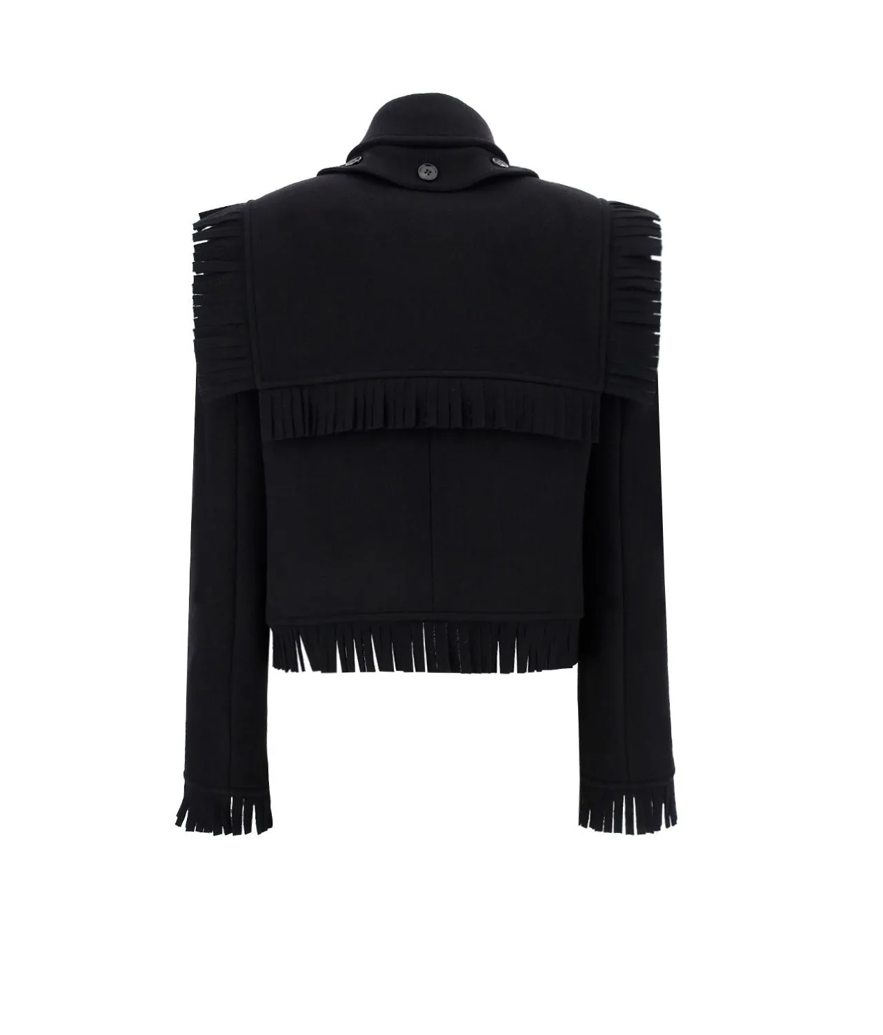 Burberry Double Breasted Fringed Jacket