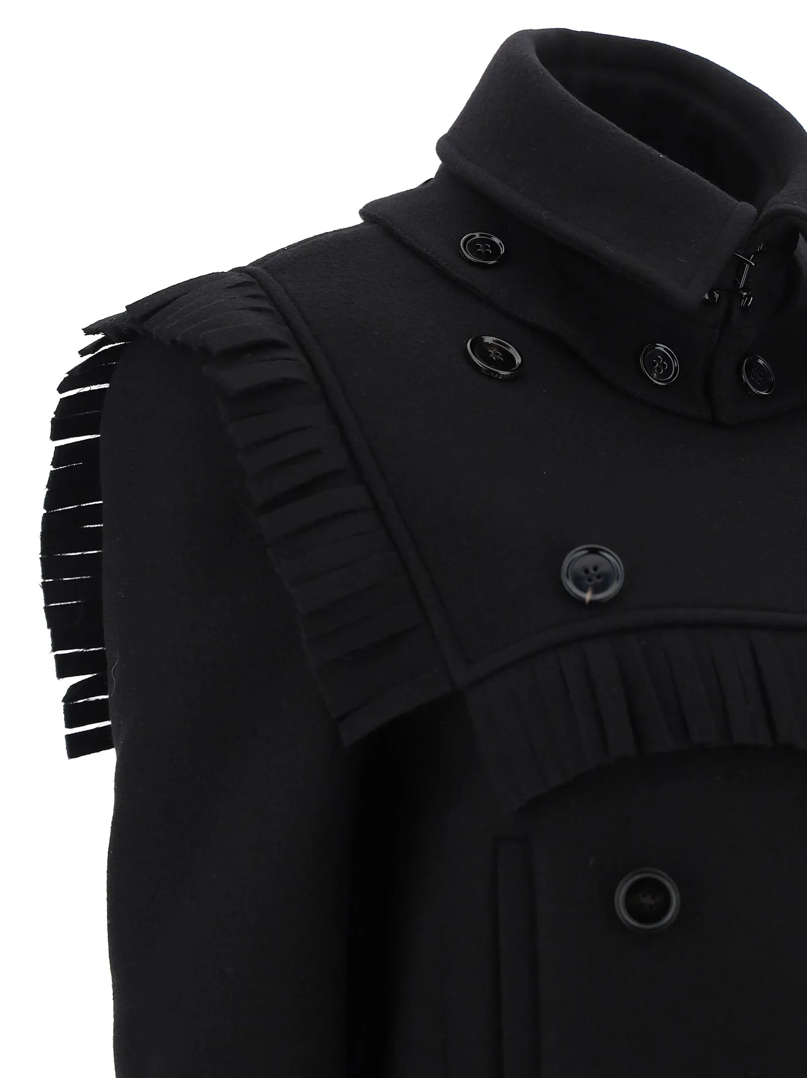 Burberry Double Breasted Fringed Jacket
