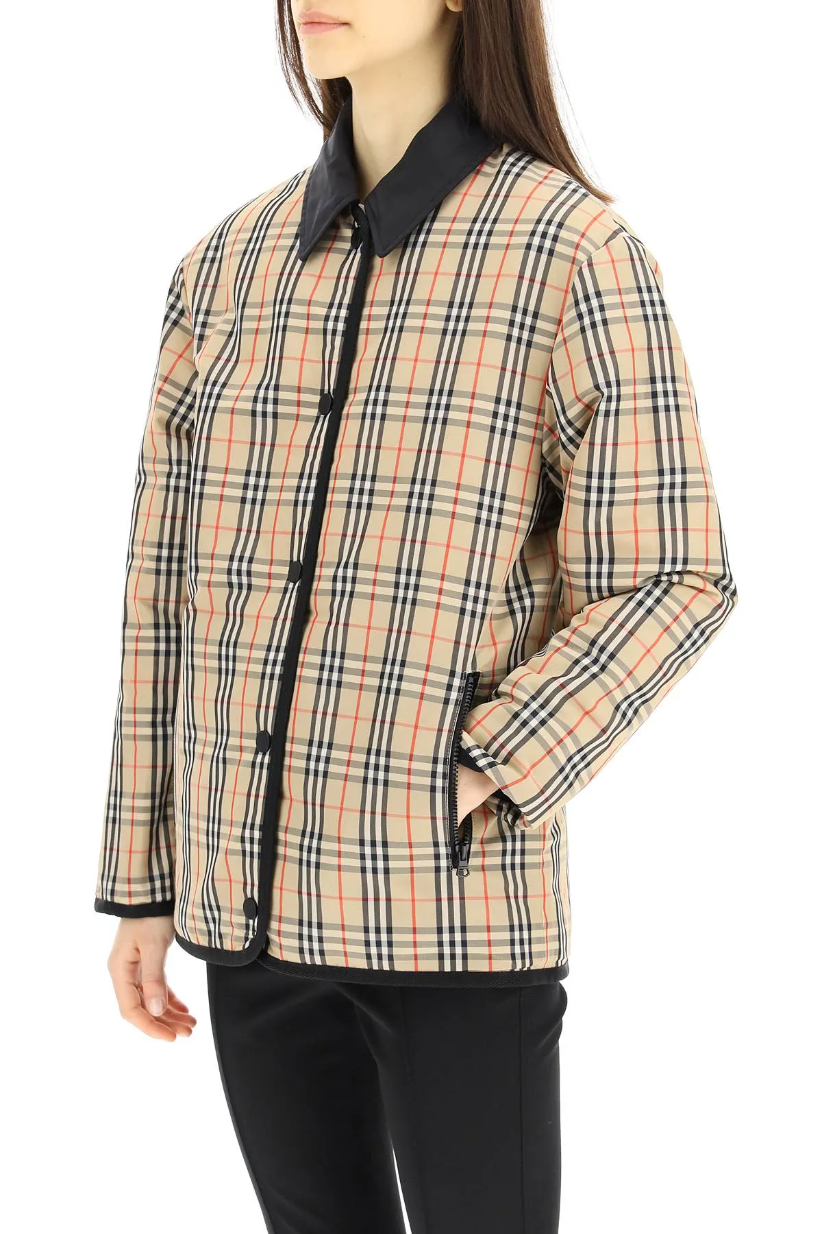 Burberry Lettering Print Reversible Jacket