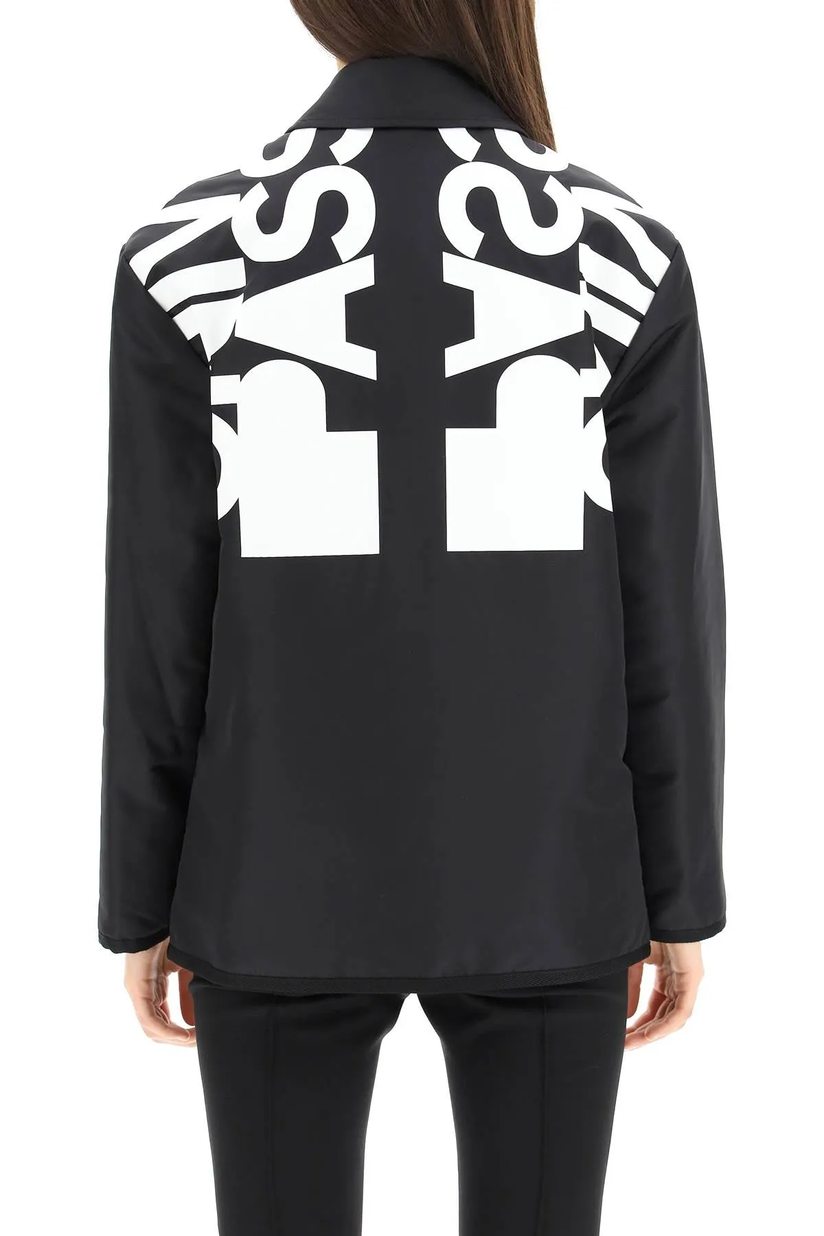Burberry Lettering Print Reversible Jacket