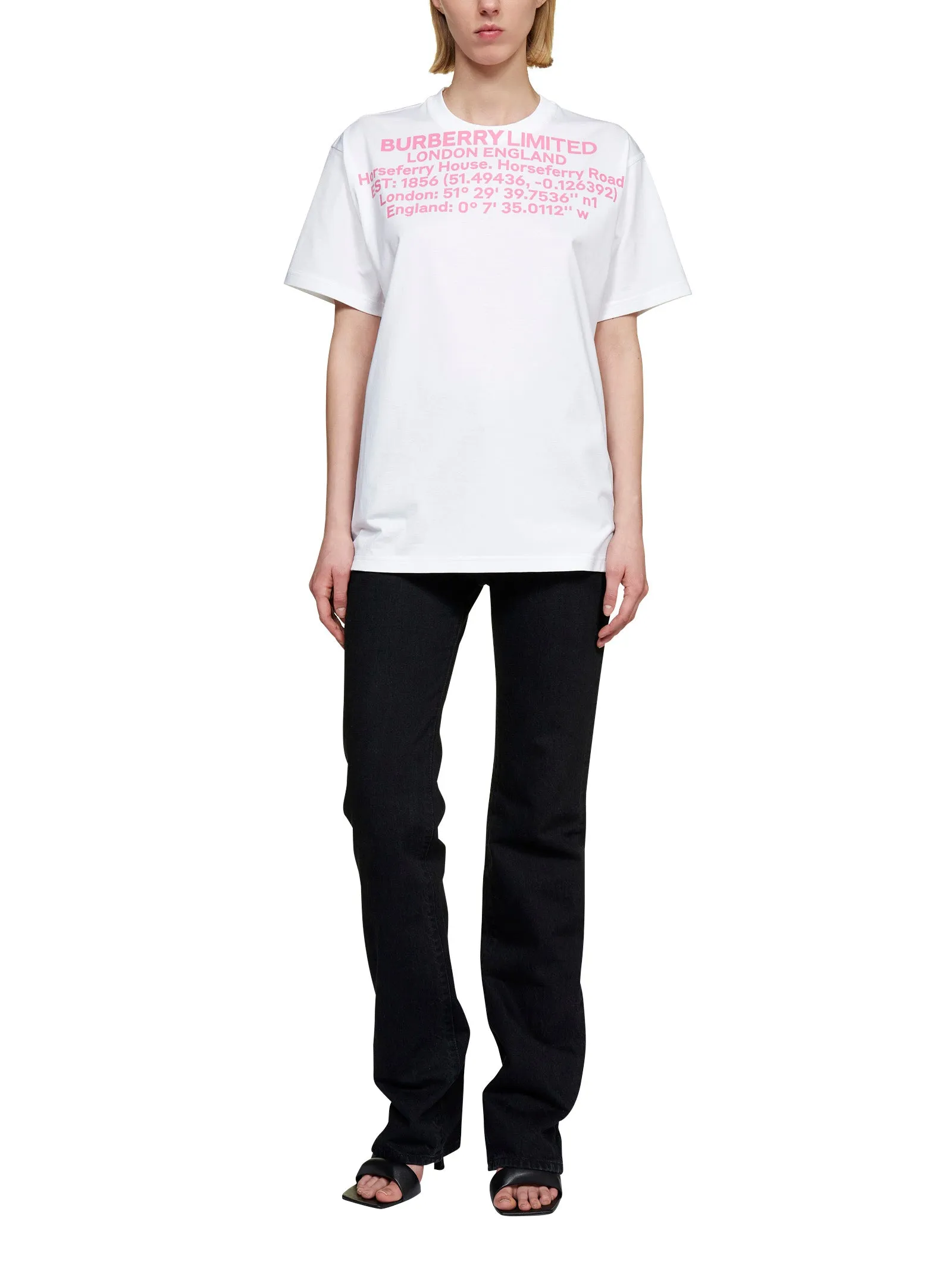 Burberry Location Printed Oversized T-Shirt