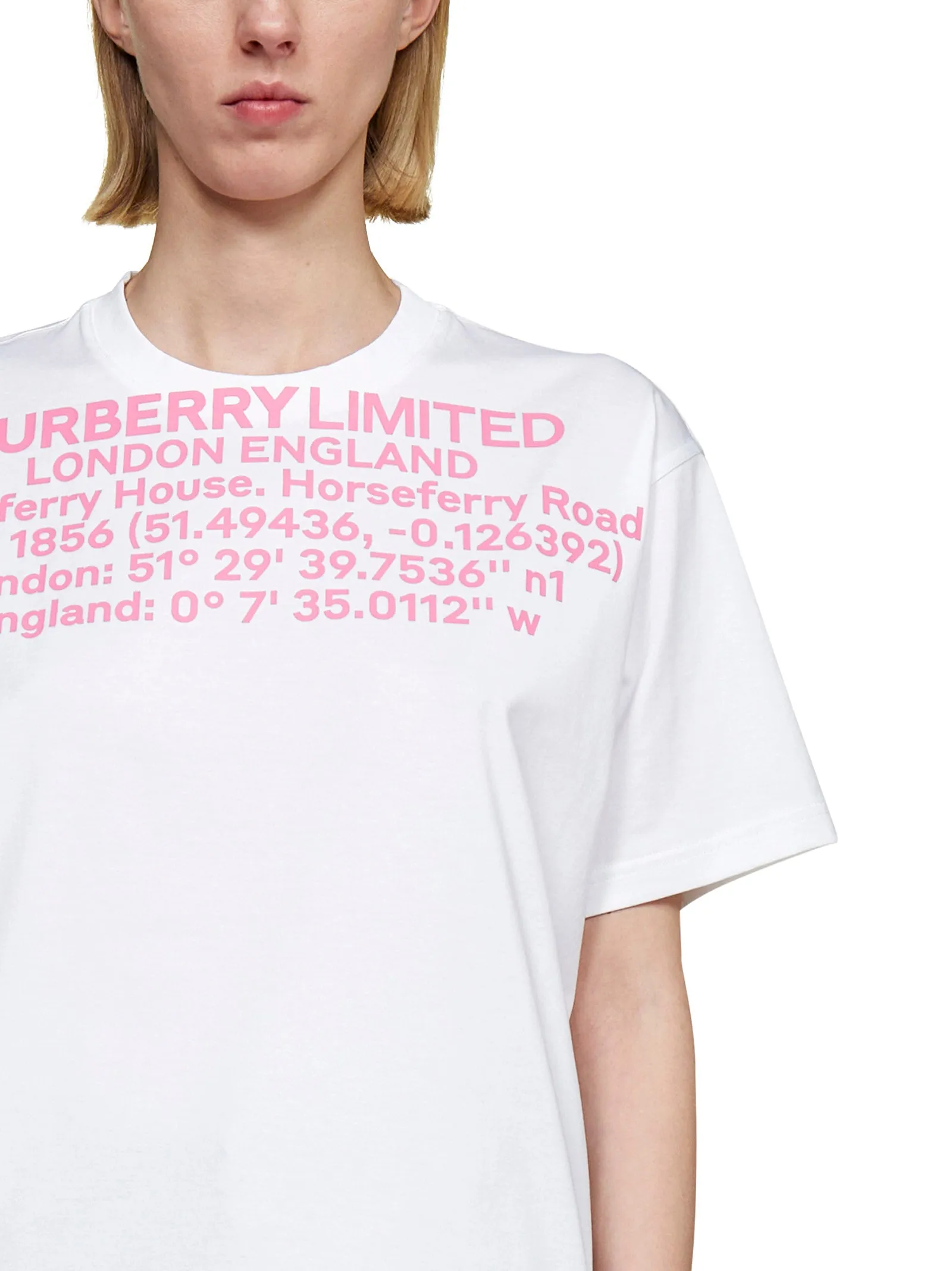 Burberry Location Printed Oversized T-Shirt