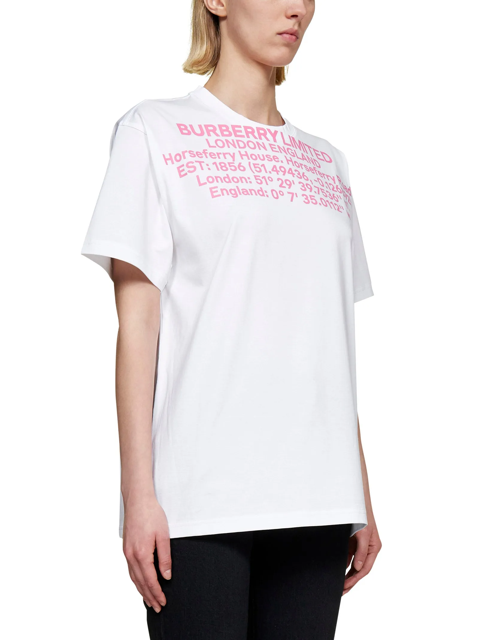 Burberry Location Printed Oversized T-Shirt