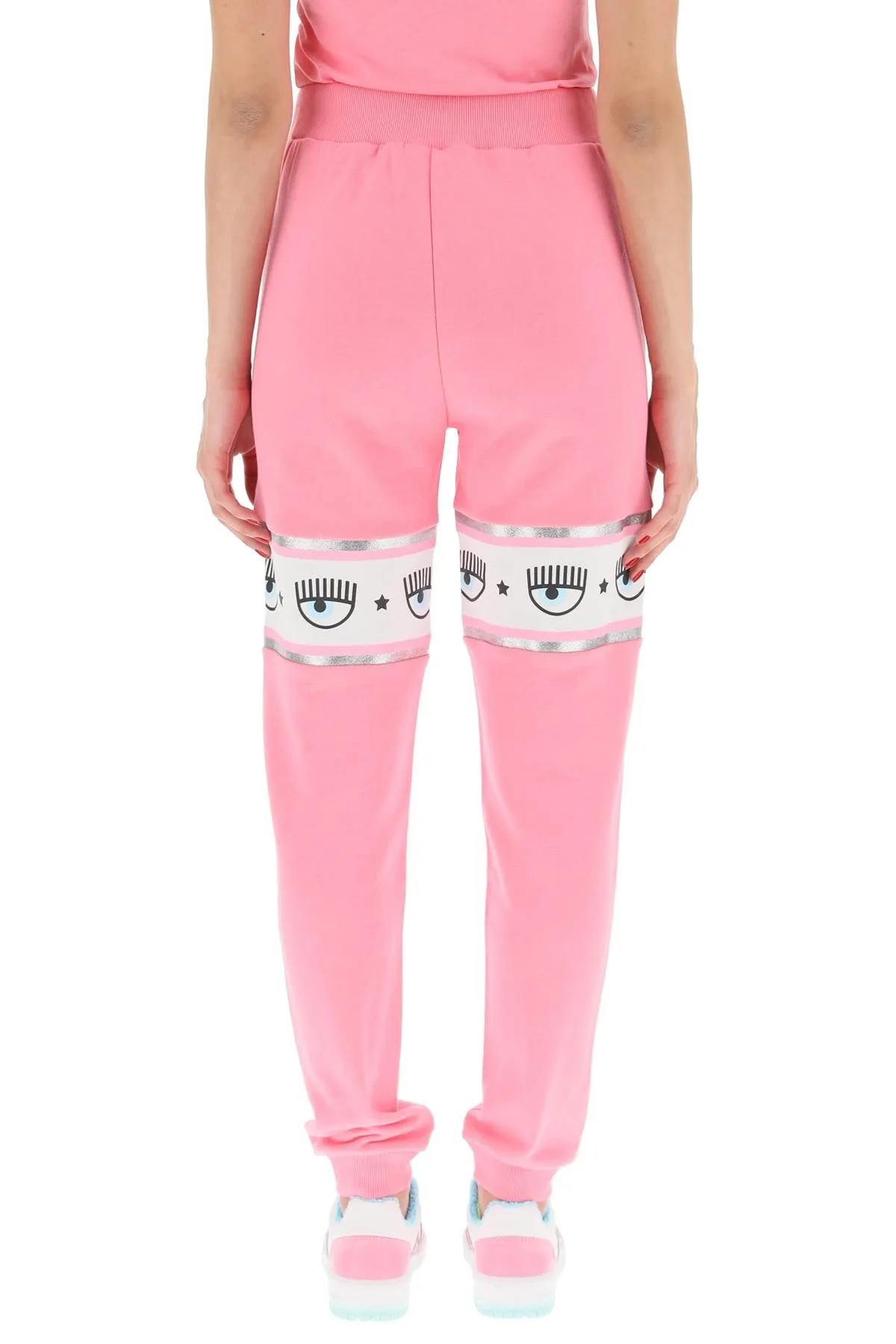 Chiara Ferragni Eyelike Panel Drawstring Track Pants