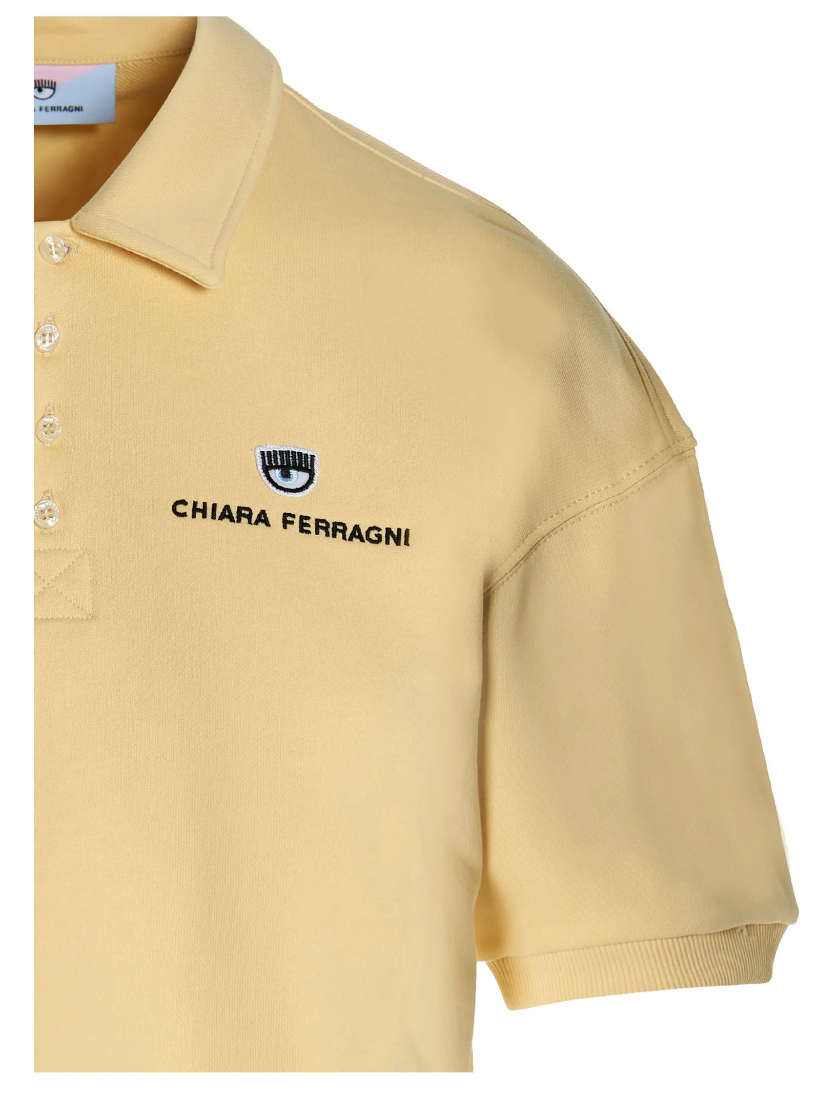 Chiara Ferragni Logo Embroidered Cropped Top