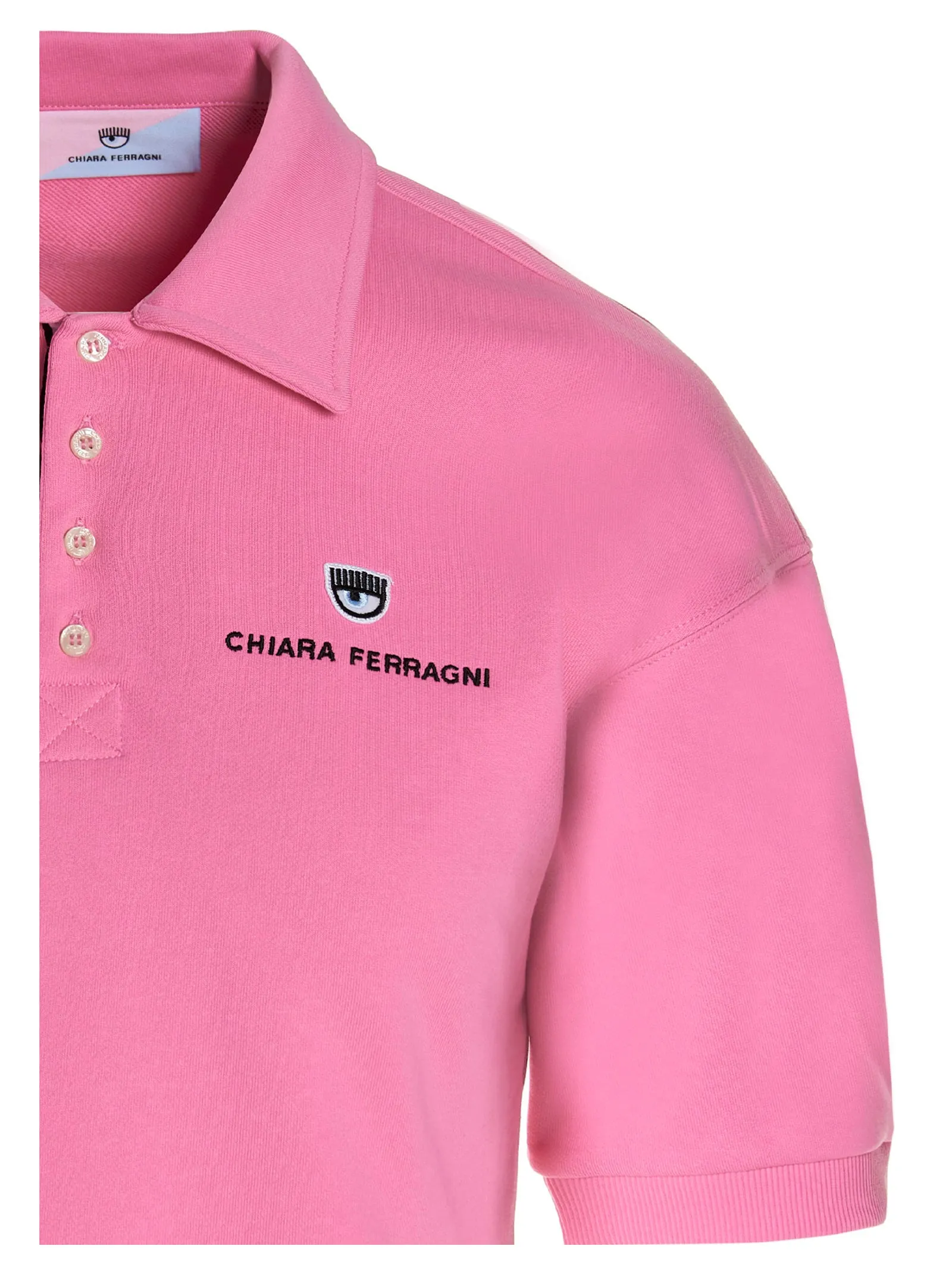 Chiara Ferragni Logo Embroidered Cropped Top